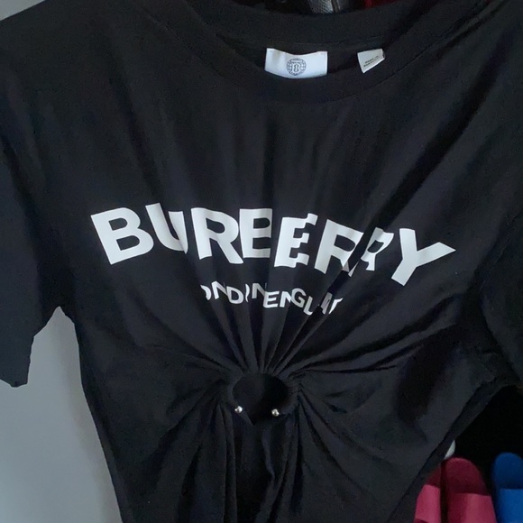 Burberry
Virginia Logo T-Shirt w/ Gathered Cutout - Picture 4 of 5